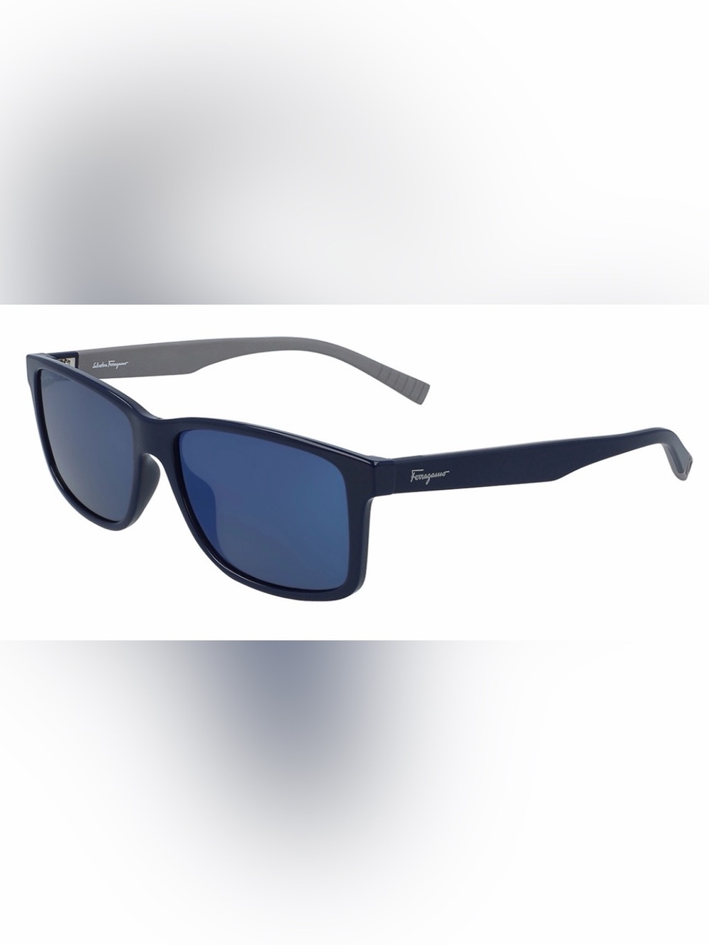 Salvatore Ferragamo Men's Dark Blue Frame with Blue Lenses Sunglasses